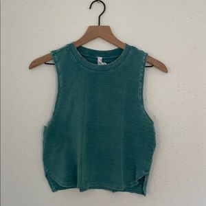 Turquoise muscle tank